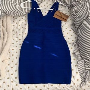 Royal blue mini dress